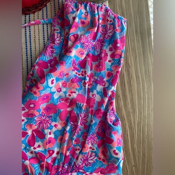 Lilly Pulitzer Mini  Dress Womens Size Small Floral Sleeveless Tiered Ruffle - Picture 15 of 16